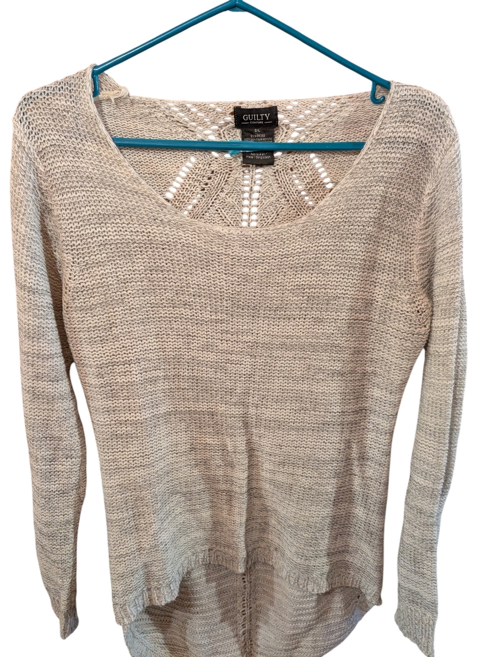 Plush Knit Scoop-Neck Sweater - Cream